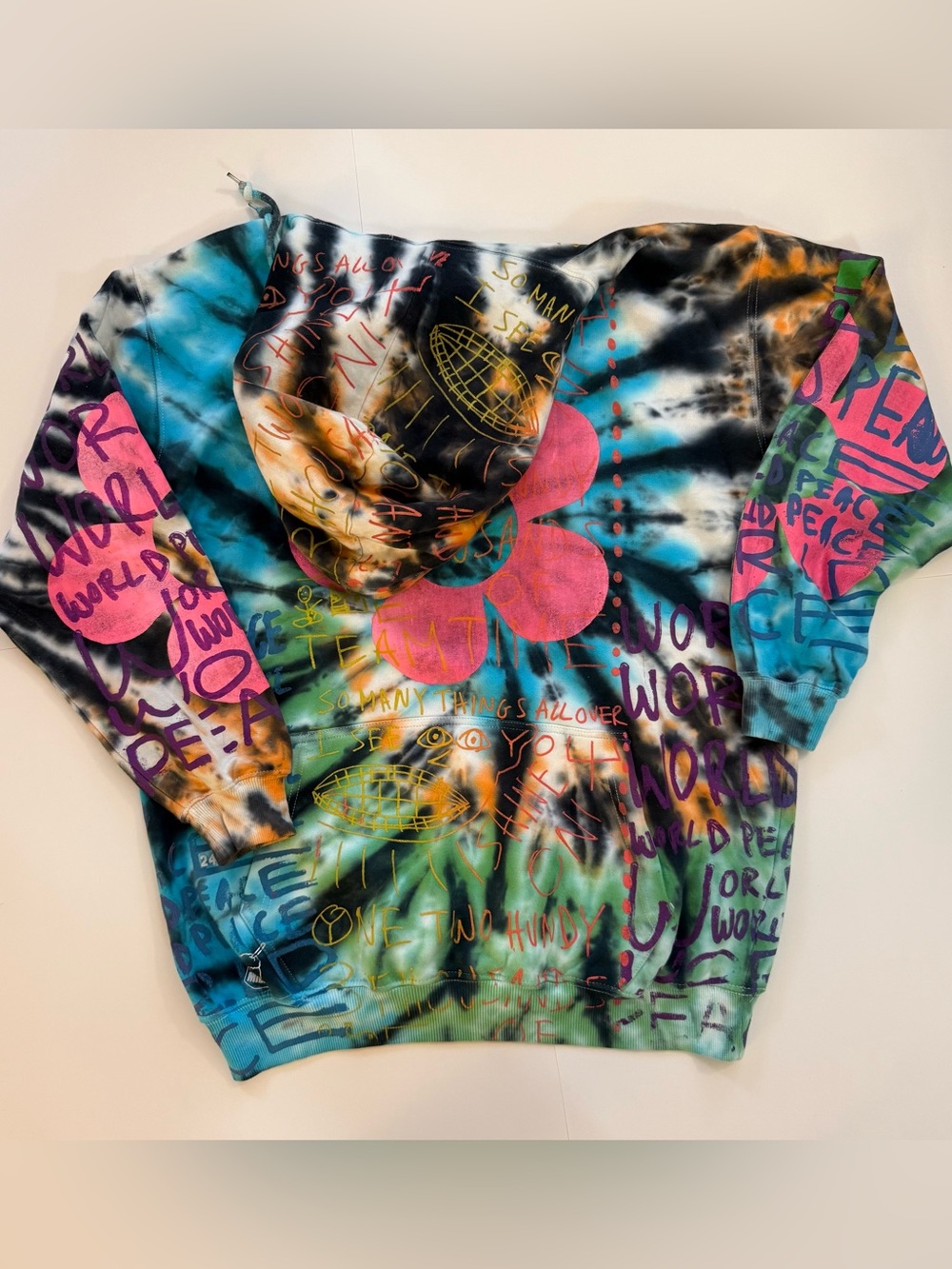 Golf Wang Flower Boy Tie Dye Hoodie Tyler The Creator Multi Color Graphic